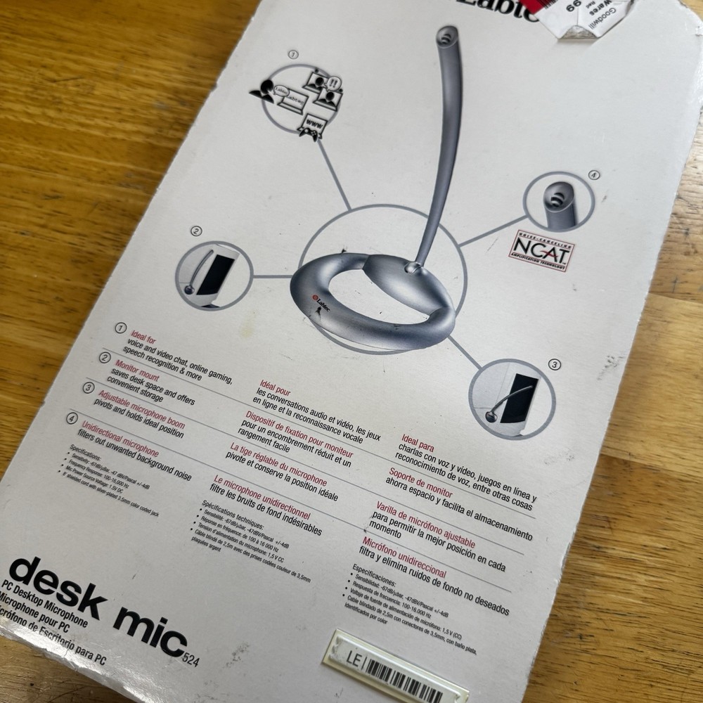 Labtec Desk Mic 524 PC Desktop Microphone