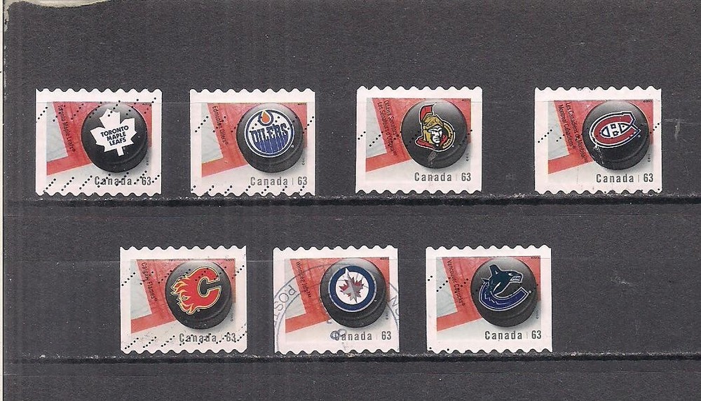 Canada  #2662-2668 used set NHL pucks