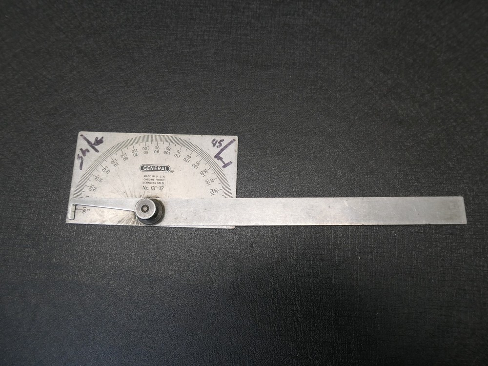 General Tools CF-17 Chrome finish, Stainless Steel Protractor