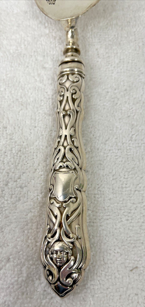 Victorian Hallmarked Silver Plate Fish Set Extremely Detailed Face On Handle