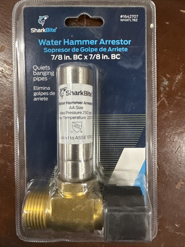 SharkBite Water Hammer Arrestor 7/8" BC 7/8" BC  Quiets Banging From Water Shock