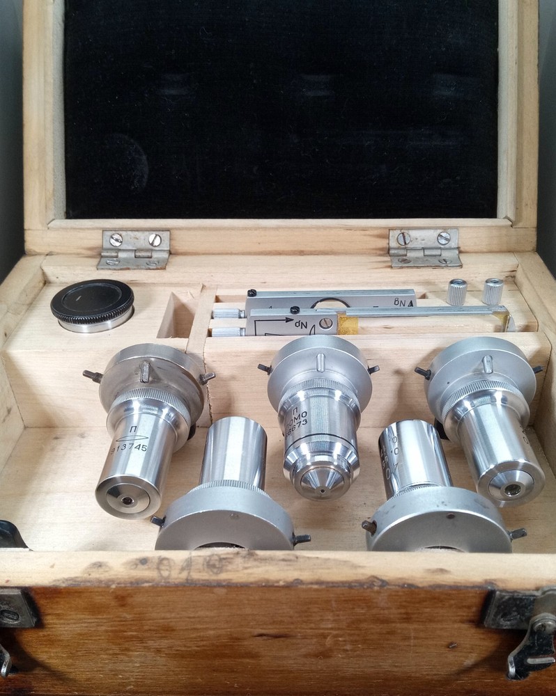 Set lenses lomo microscope Vintage USSR. Набор объективы ЛОМО запчасти микроскоп
