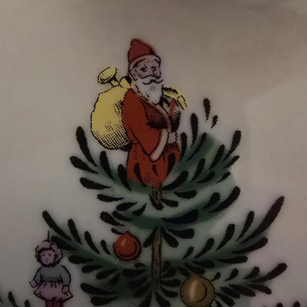 Spode Christmas Santa Tree Heart Shaped Dish Pierced 7” with Box