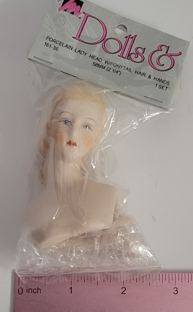 Crafts Porcelain Lady Head And Hands 1A