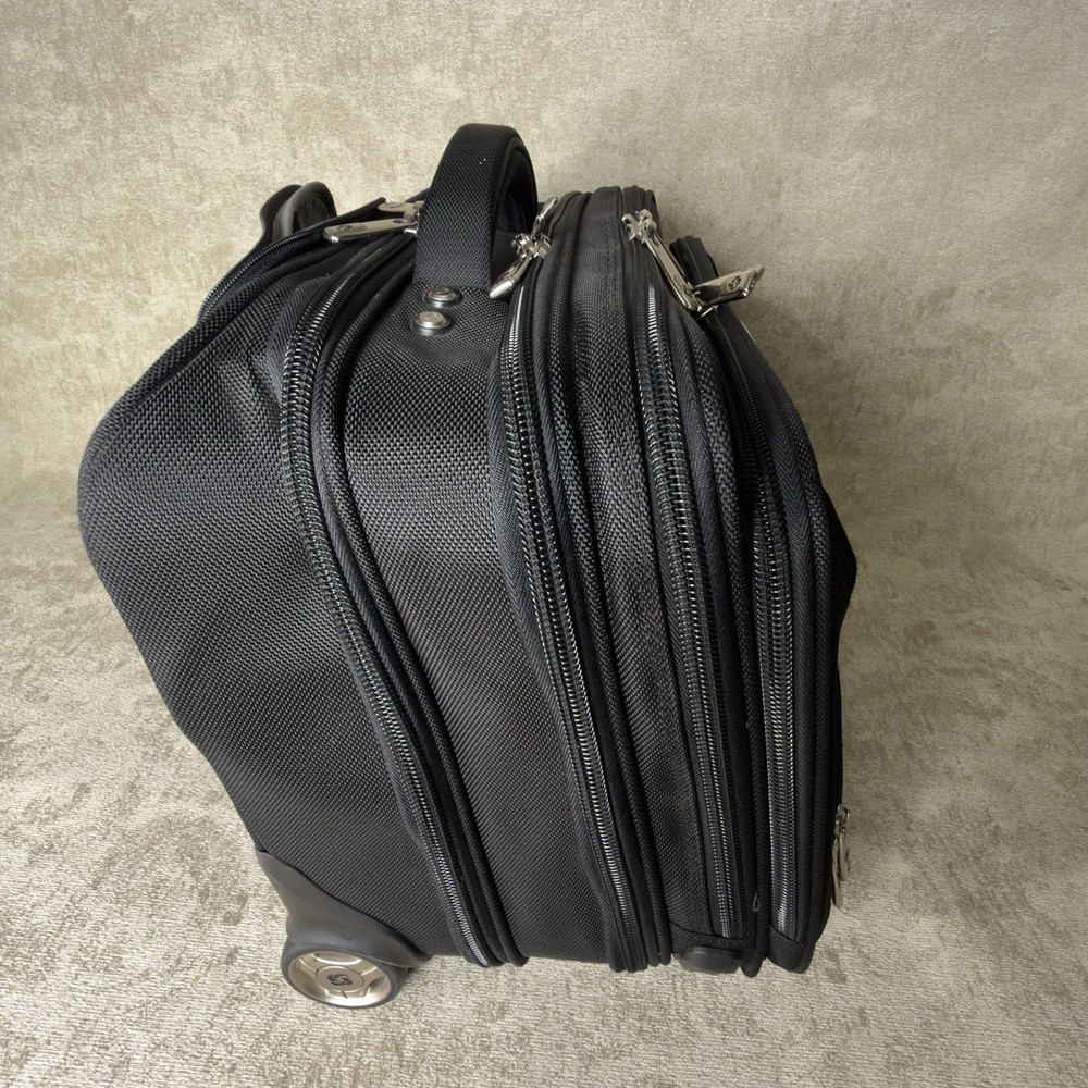 Samsonite Suitcase Bag Black Travel Rolling Retractable Handle Wheel Overnight
