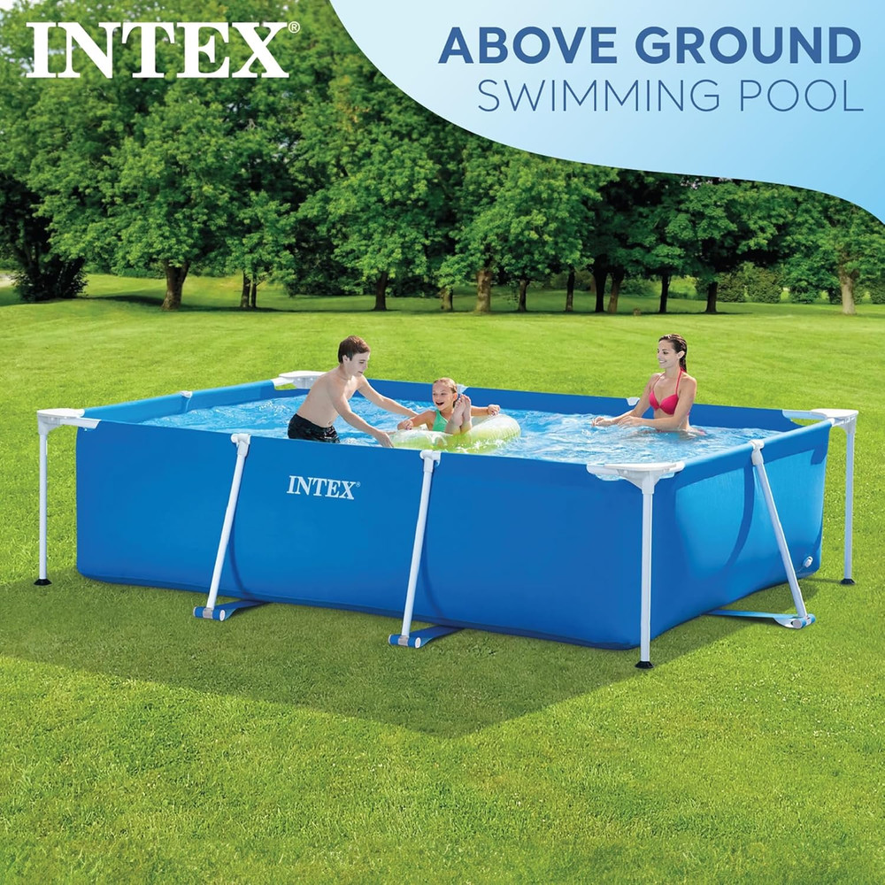 9'10" x 6'6.75" Rectangular Above Ground Pool w/ Steel Frame (Pump Not Incl.)