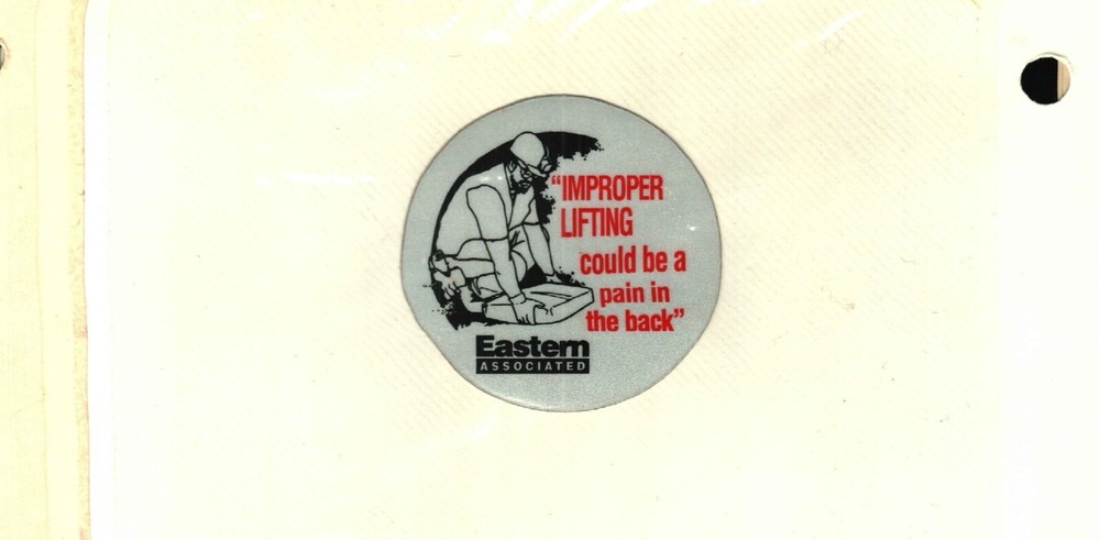 EASTERN ASSOCIATED COAL HARRIS 1 MINE IMPROPER LIFTING COAL MINING STICKERS#137