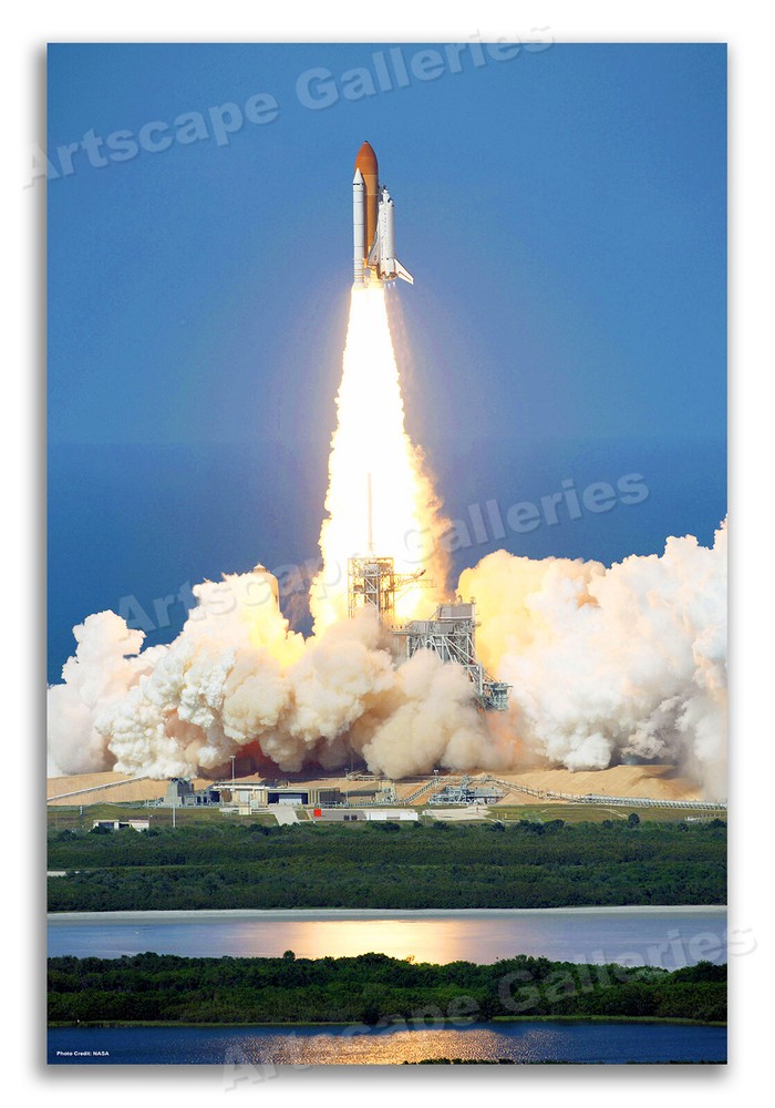 Space Shuttle Discovery (STS-124) Launch Poster - 24x36