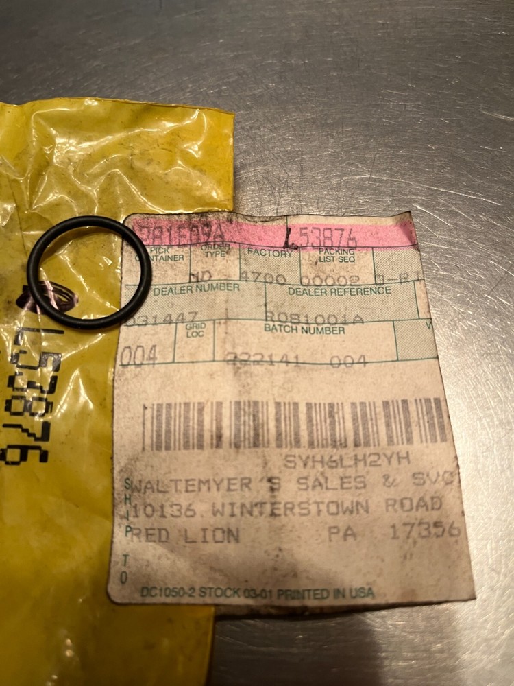 L53876 Genuine OEM John Deere O-RING Seal
