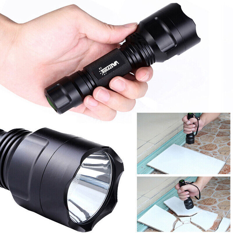 Hunting Green Light 800yards LED Flashlight Torch Rechargeable Switch