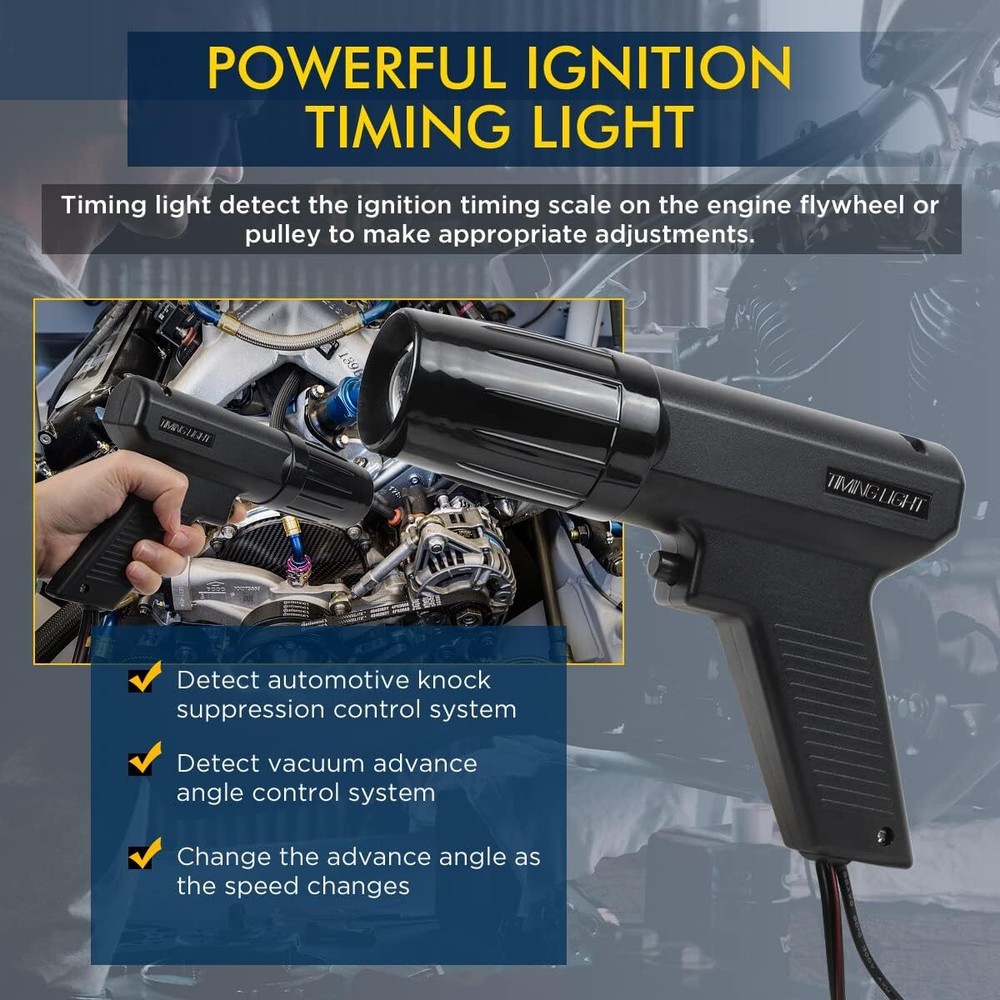 Auto Petrol Engine Inductive Xenon Strobe Timing Light – Ignition Tester Gun