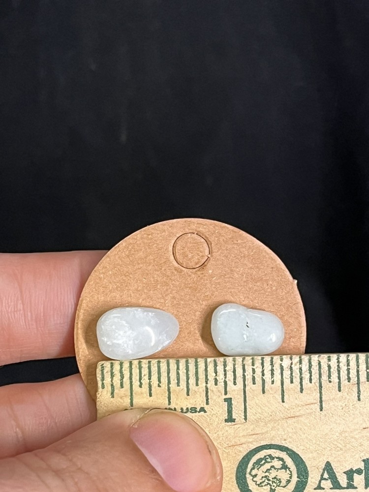 RAW NATURAL QUARTZ .50” STUD EARRINGS CRYSTAL