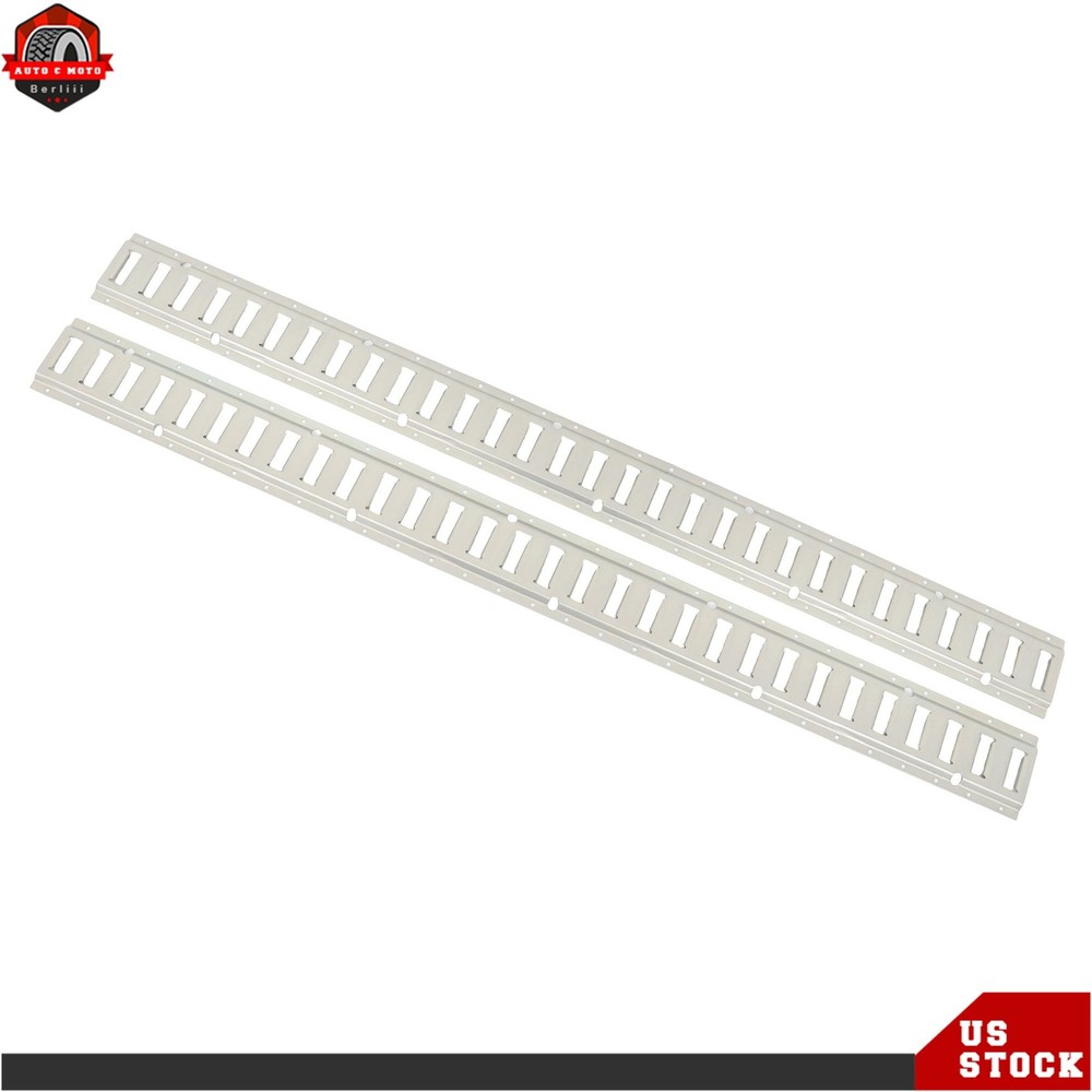Durable Carbon Steel E Track Tie Down Rail Kit Silver Galvanized Replacement