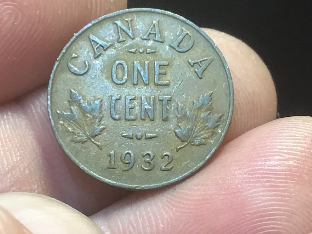 1932 Canada Cent, Canadian Penny, 1 Cent