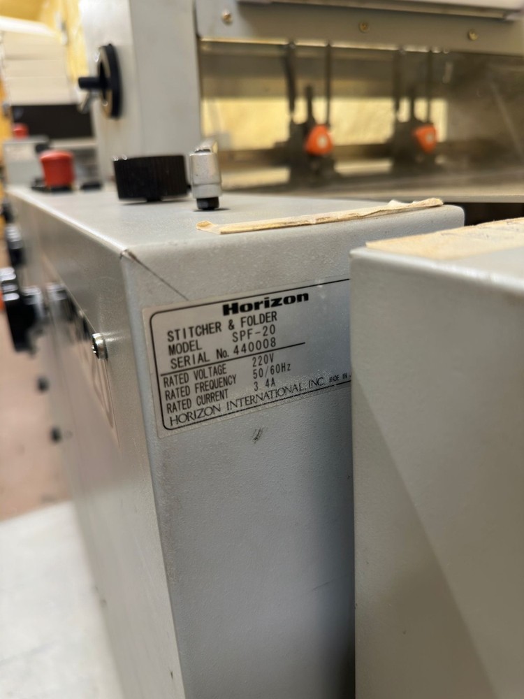Horizon Stitcher & Folder SPF-20 with HOF Feeder - Working!