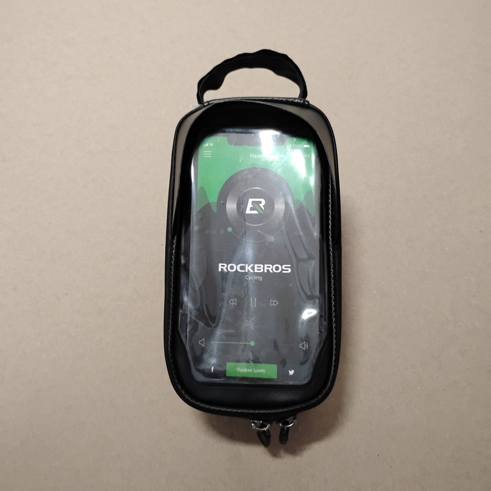 ROCKBROS Cycling Phone Case Front Frame Bag Black Touch Screen