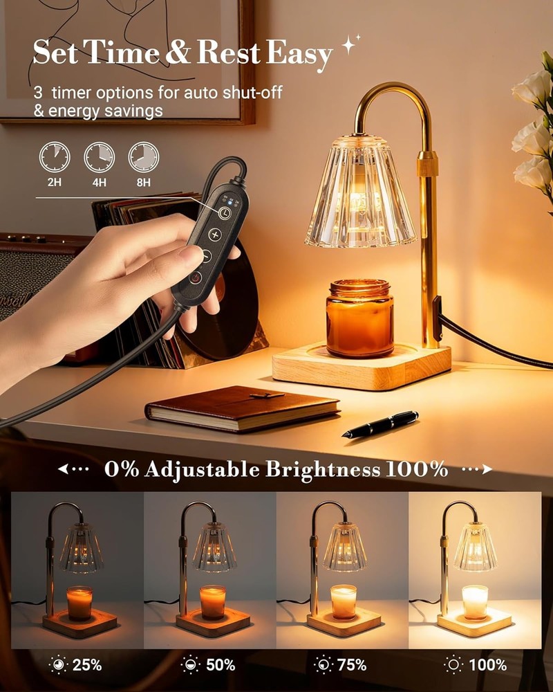 Adjustable Height Candle Melter with 2 Bulbs