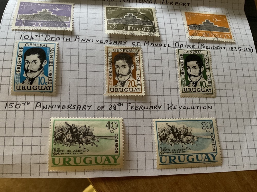 Uruguay folded page stamps B2159