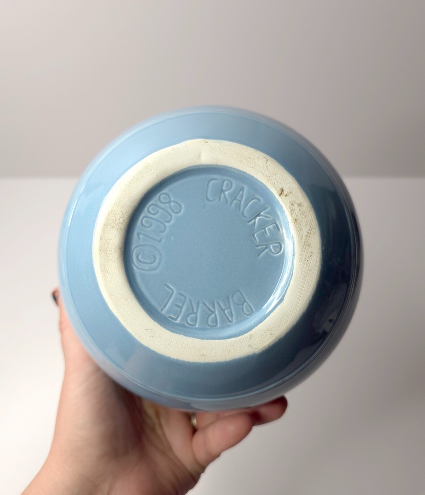 Vintage 90's Cracker Barrel Blue Nesting Mixing Bowl Replacement