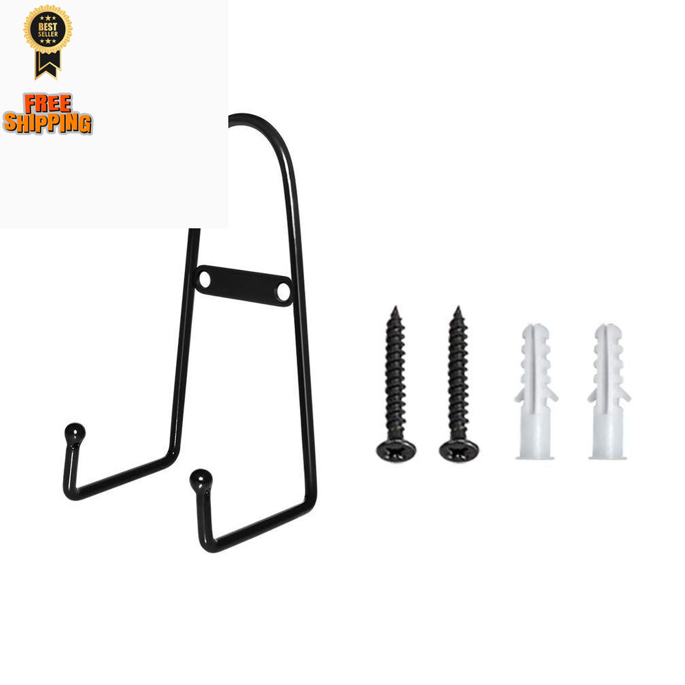 MOCOUM 4 Pack Wall Mount Plate Display Stands, Medium 6 inch, Black