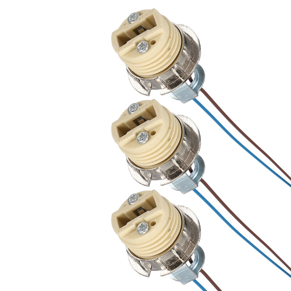 G9 Ceramic Base Socket, 10Inch 3Pcs - Halogen Bulb Base Ceramic Lamp Holder