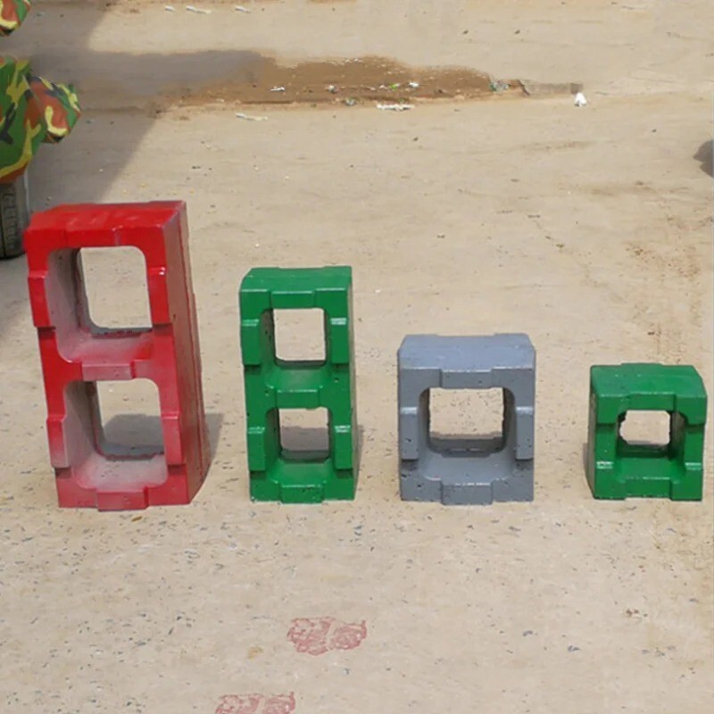 Concrete Interlocking Brick Mold 40 cm Hollow Construction Bricks Plastic Moulds