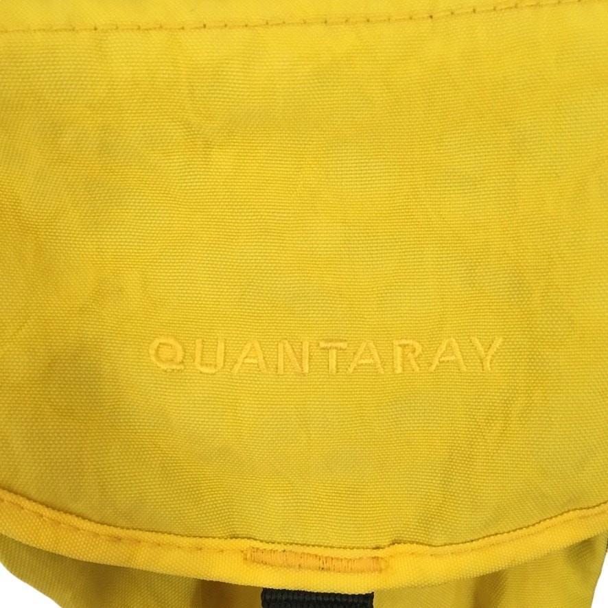 QUANTARAY Quilted Camara Bag Yellow Black Carry handle Crossbody strap