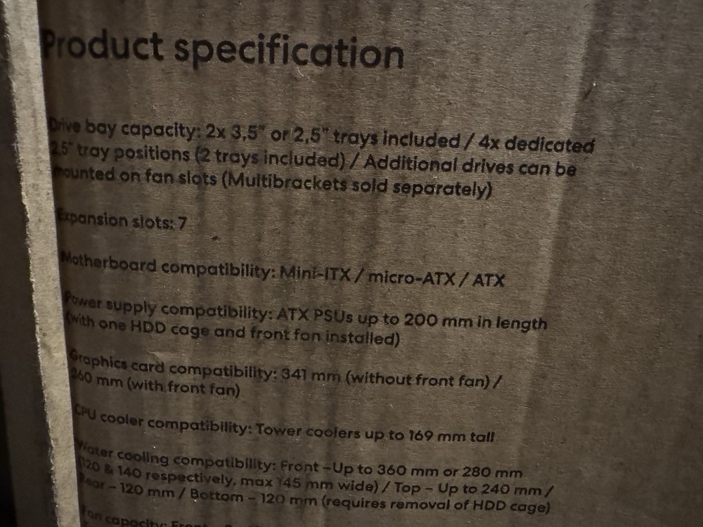 Fractal Define 7 Compact Black Computer Case See Pics