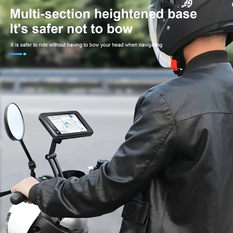 Waterproof Motorcycle Phone Holder - 360° Rotating & Shockproof