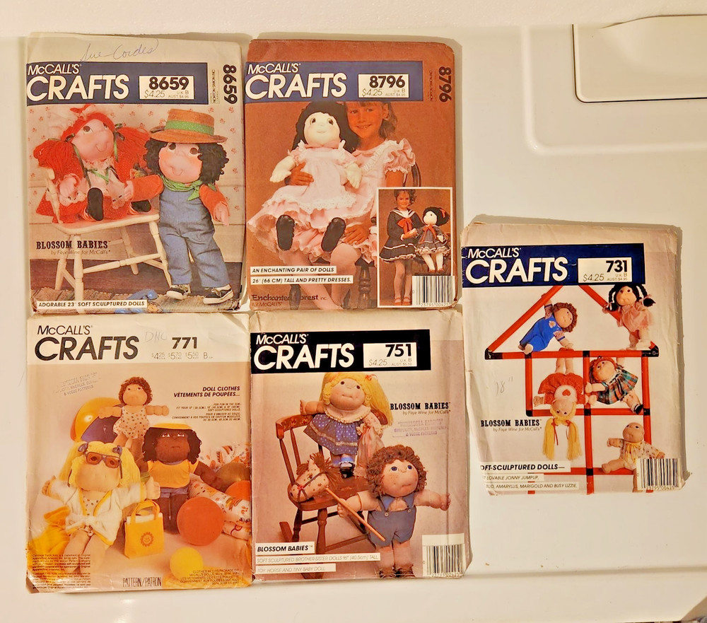 Vintage Butterick Cabbage Patch Kids Clothes Patterns Lot + Others