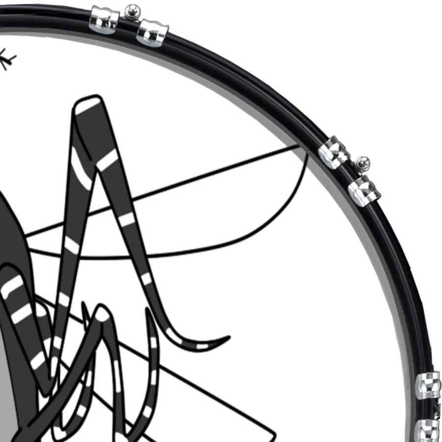Custom 22" Kick Bass Drum Head Graphical Image Front Skin Crazy Mozzy
