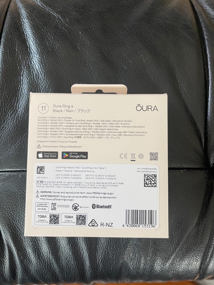 oura ring gen 4 size 11 black/NIB
