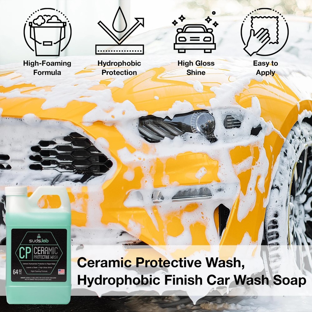 2 Pack Suds Lab Ceramic Protective Vehicle Wash, 64 oz bottle