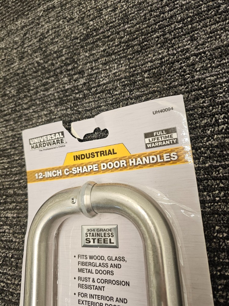 Universal Hardware Pull Handle C Style Stainless Steel 12" UH40094