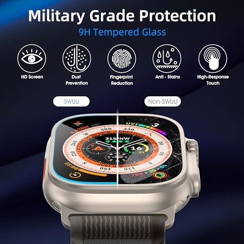 2 Pack Tempered Glass Screen Protector with Auto-alignment 49mm Clear