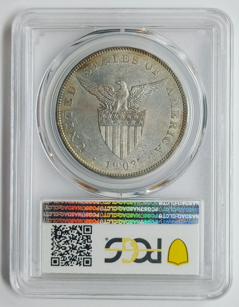 1903-S Philippines Peso MS62 PCGS 28982