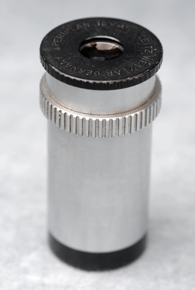 LEITZ WETZLAR PERIPLAN 10X M MICROSCOPE EYEPIECE WITH VARIABLE DIOPTER