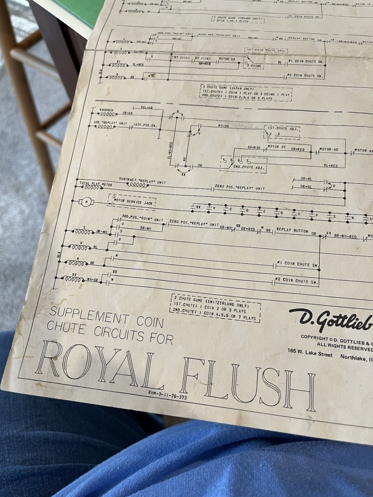 Royal Flush Pinball Schematic