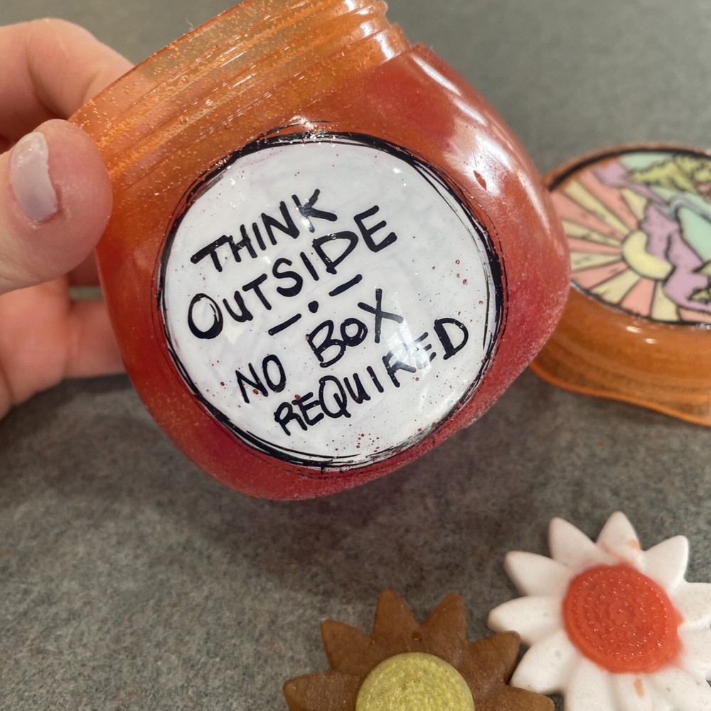 Epoxy painted jar