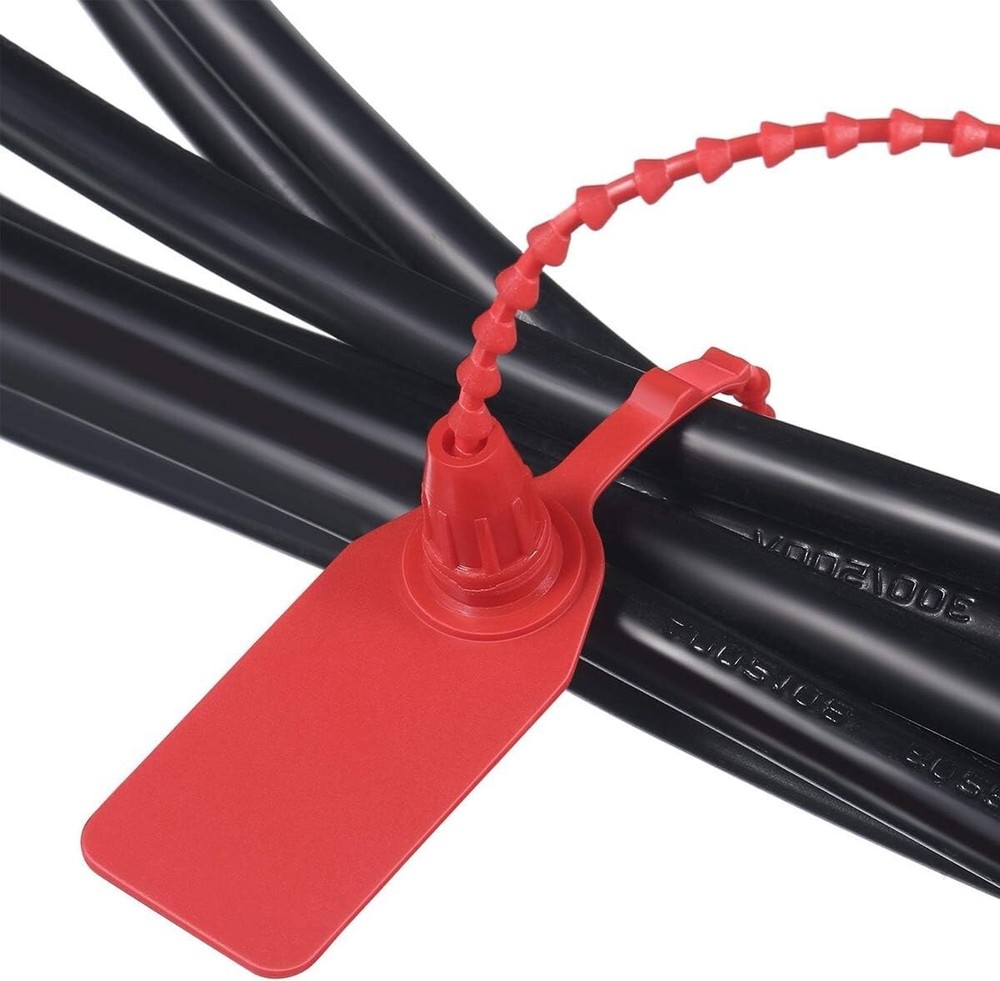 500 Plastic Tamper Seals Numbered Zip Ties For Fire Extinguisher Pull Tite Secur