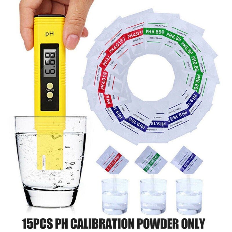 15 Pack pH Buffer Powder Calibration Solution 4.01 6.86 9.18 for Meter Tester C