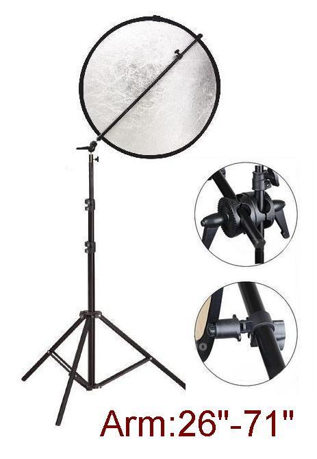 Reflector Panel Backdrop Arm Grip Holder  + Light Stand