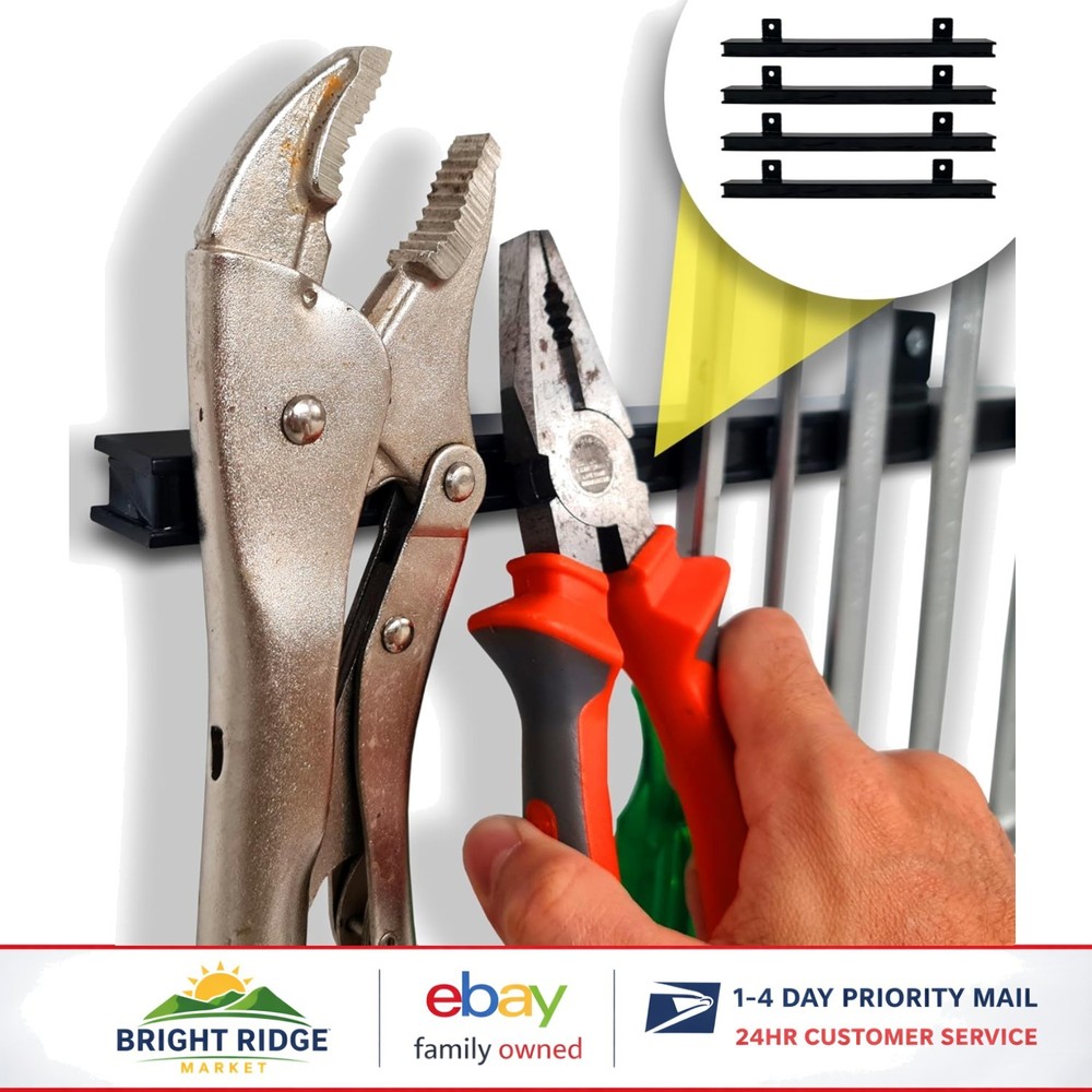 Heavy-Duty Magnetic Tool Holders with Strong Pull Force - 4 Pack Organizer