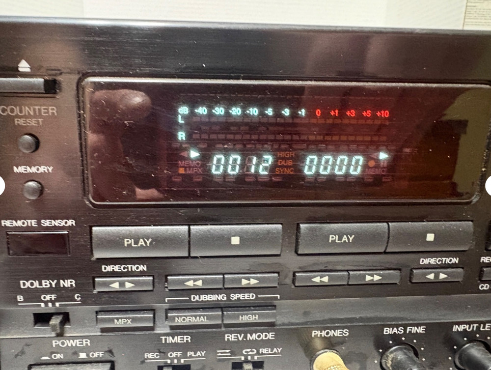 DENON PRECISION AUDIO COMPONENT/DOUBLE CASSETTE DECK DRW-580