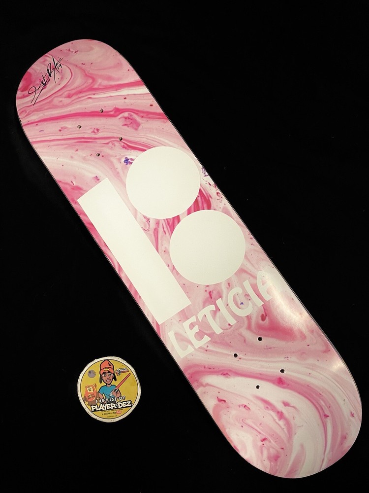 RARE SIGNED Leticia Bufoni PLAN B Skateboard Deck First Edition TIE DYE PINK