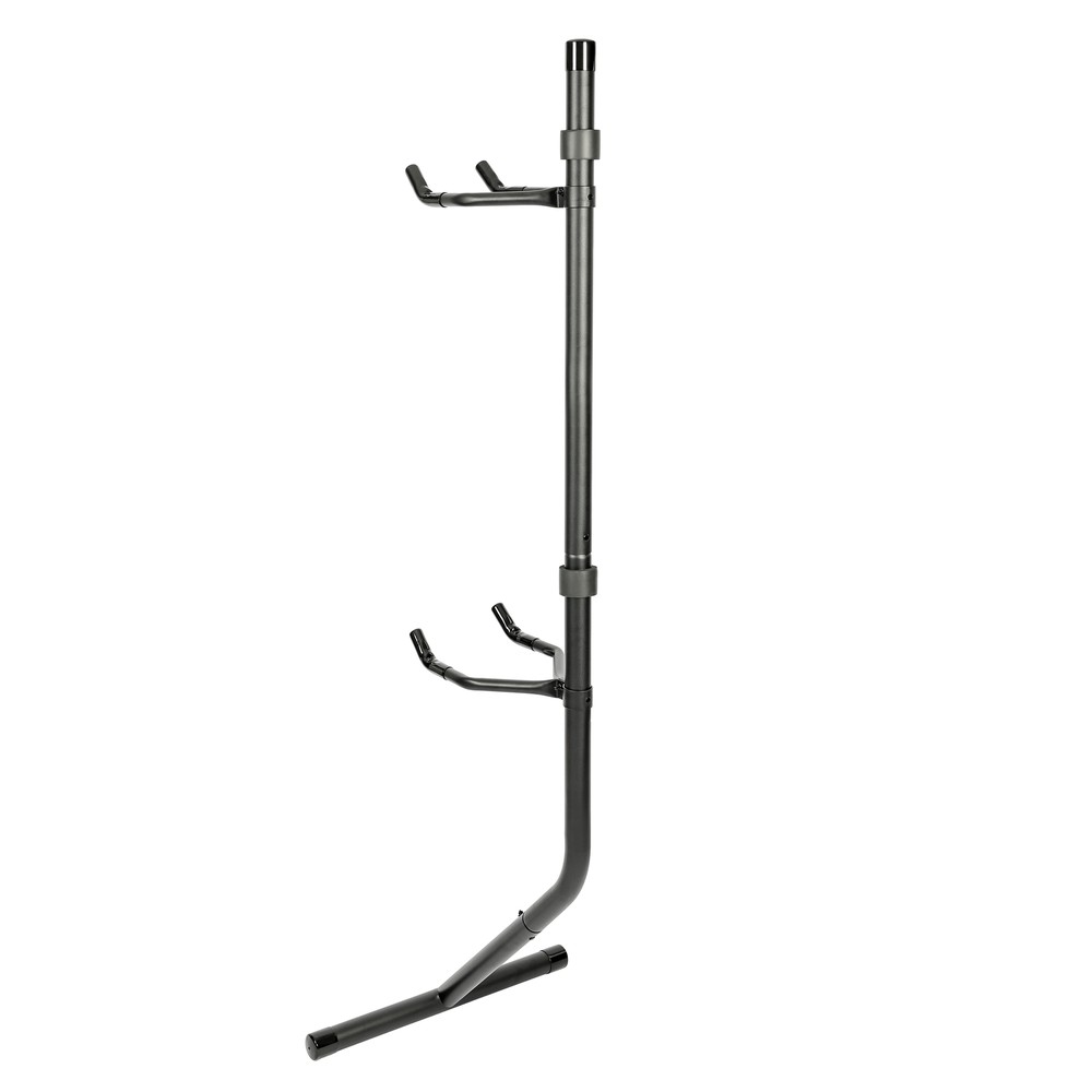Bicycle Storage Gravity Stand Rack W/Adjustable Arm Holder Tool Tray New 2 Bikes