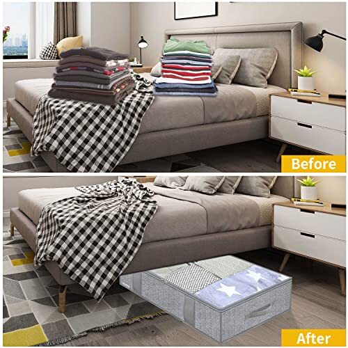 2 Pack Under Bed Storage Containers Closet Storage Organizer Clothes Bins
