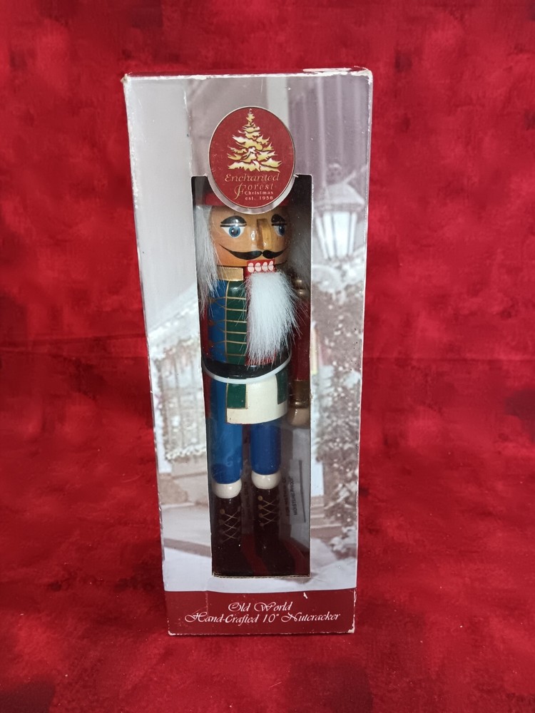 Vintage 2003 Old World Hand Crafted 10" Nutcracker In Original Box