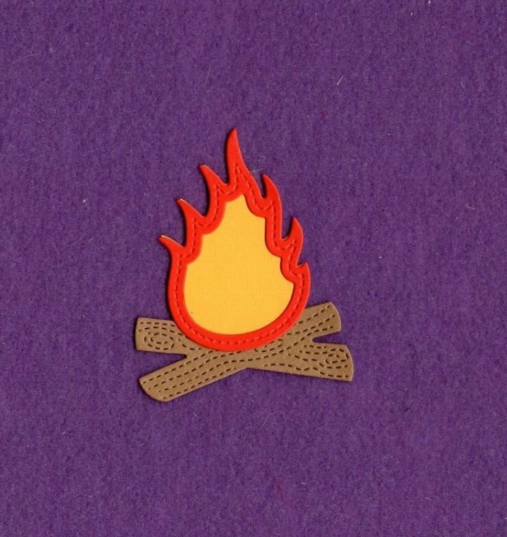 CAMPFIRE camping # 3 die cuts scrapbook cards