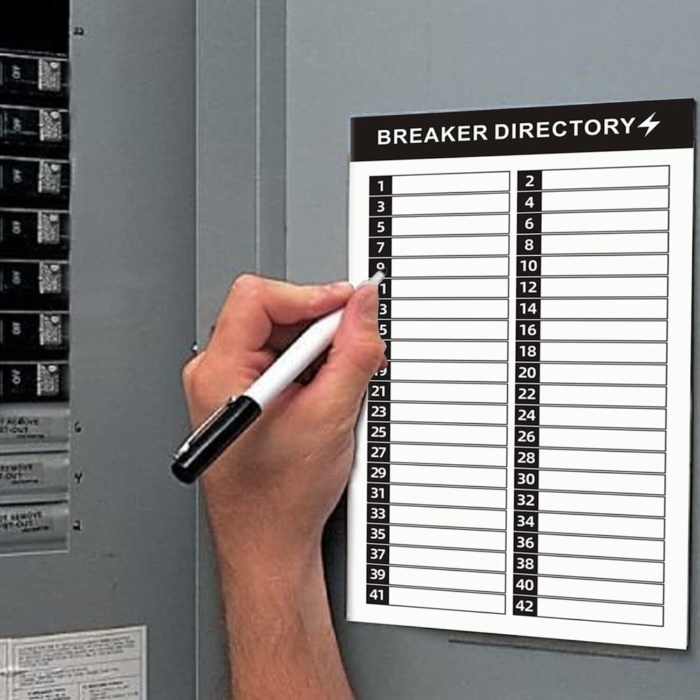 16 Sheets Breaker Panel Labels Electrical Box Sticker Numbers Breaker